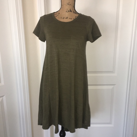 LuLaRoe Dresses & Skirts - LuLaRoe army green Carly dress size XXS